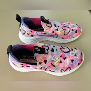 Skechers Kids' Multicolor Heart Slip-On Sneakers